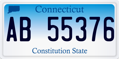 CT license plate AB55376