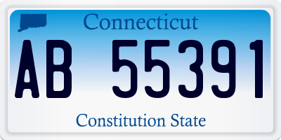 CT license plate AB55391