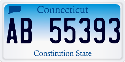 CT license plate AB55393