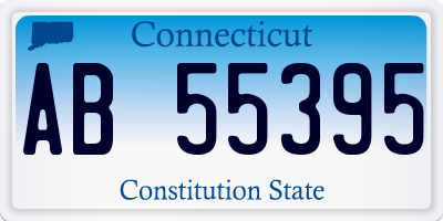 CT license plate AB55395