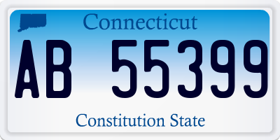 CT license plate AB55399