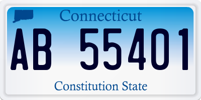 CT license plate AB55401