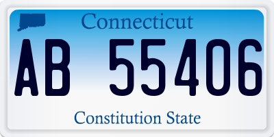 CT license plate AB55406