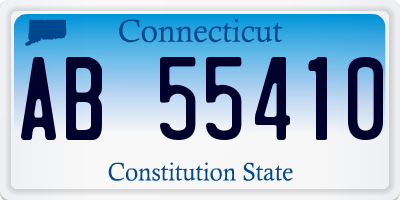 CT license plate AB55410