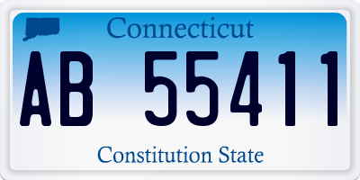 CT license plate AB55411