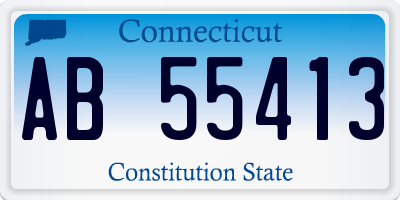 CT license plate AB55413