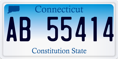 CT license plate AB55414