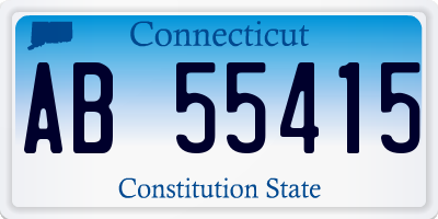 CT license plate AB55415