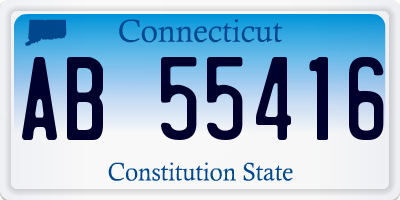 CT license plate AB55416