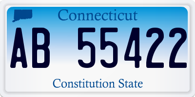 CT license plate AB55422