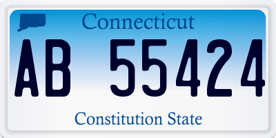 CT license plate AB55424