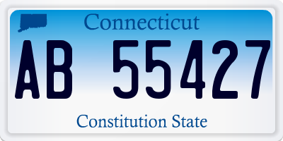 CT license plate AB55427