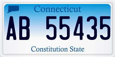 CT license plate AB55435