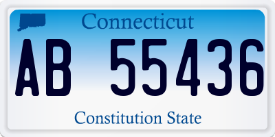 CT license plate AB55436