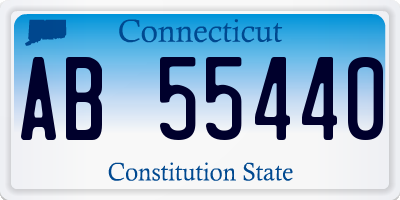 CT license plate AB55440