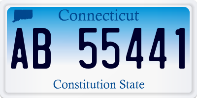CT license plate AB55441
