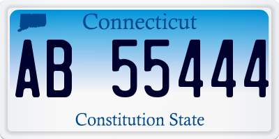 CT license plate AB55444