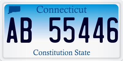 CT license plate AB55446