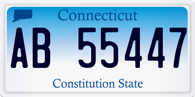 CT license plate AB55447