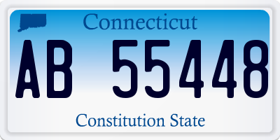 CT license plate AB55448