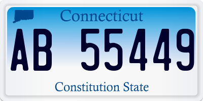 CT license plate AB55449