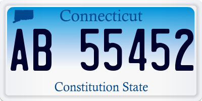 CT license plate AB55452