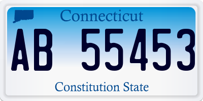 CT license plate AB55453