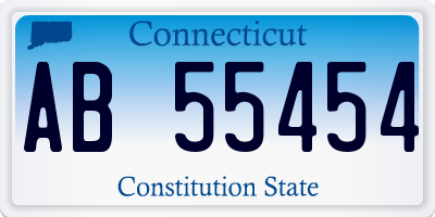 CT license plate AB55454