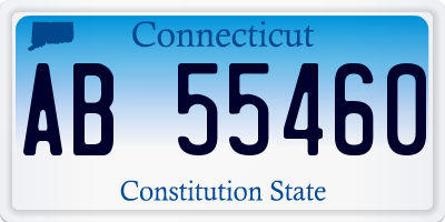 CT license plate AB55460