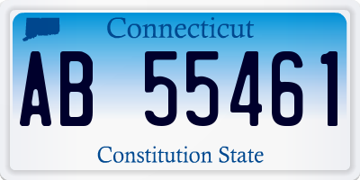 CT license plate AB55461