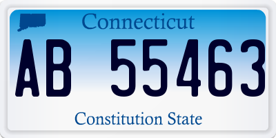 CT license plate AB55463