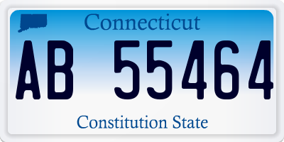 CT license plate AB55464