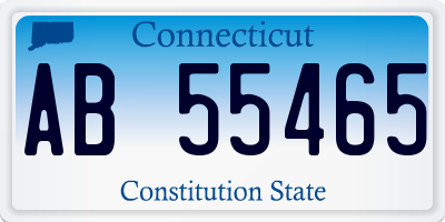 CT license plate AB55465