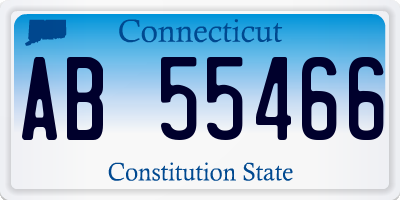 CT license plate AB55466