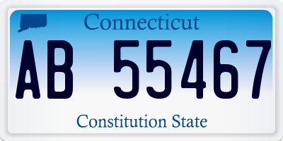 CT license plate AB55467