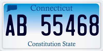 CT license plate AB55468