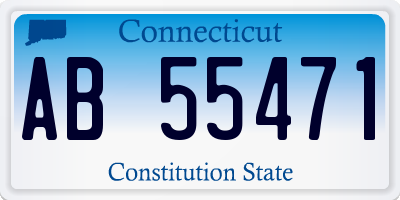 CT license plate AB55471