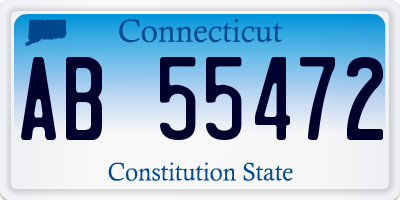 CT license plate AB55472
