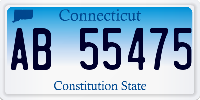 CT license plate AB55475