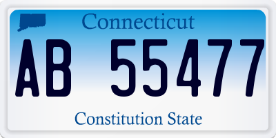 CT license plate AB55477