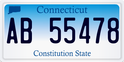 CT license plate AB55478