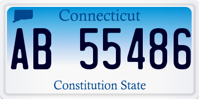 CT license plate AB55486