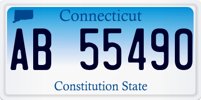 CT license plate AB55490