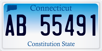 CT license plate AB55491