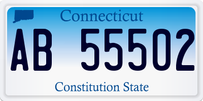 CT license plate AB55502