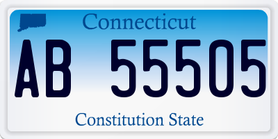 CT license plate AB55505