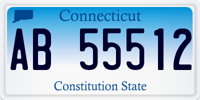 CT license plate AB55512