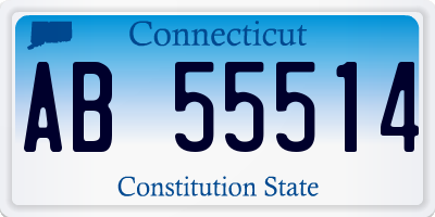 CT license plate AB55514