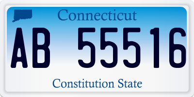 CT license plate AB55516