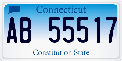 CT license plate AB55517